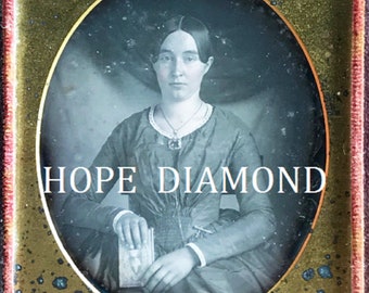 HOPE DIAMOND  1/6th Daguerreotype 1st Believed Photo circa. 1850  EXPERT Opinion Given