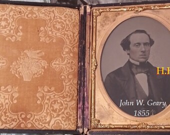 JOHN WHITE GEARY  Half Plate Ambrotype, c.1855  American Union General, 1st Mayor of San Francisco