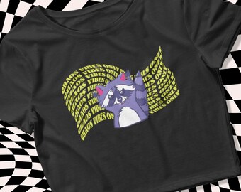 Raccoon Tshirt, Funny Raccoon Shirt, Cute Raccoon, Chaos Tshirt, Vibes Only, Cute Crop Top, Trash Panda Shirt
