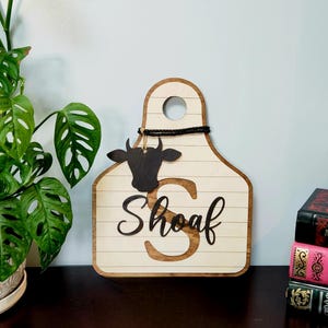 Ear Tag Monogram Sign