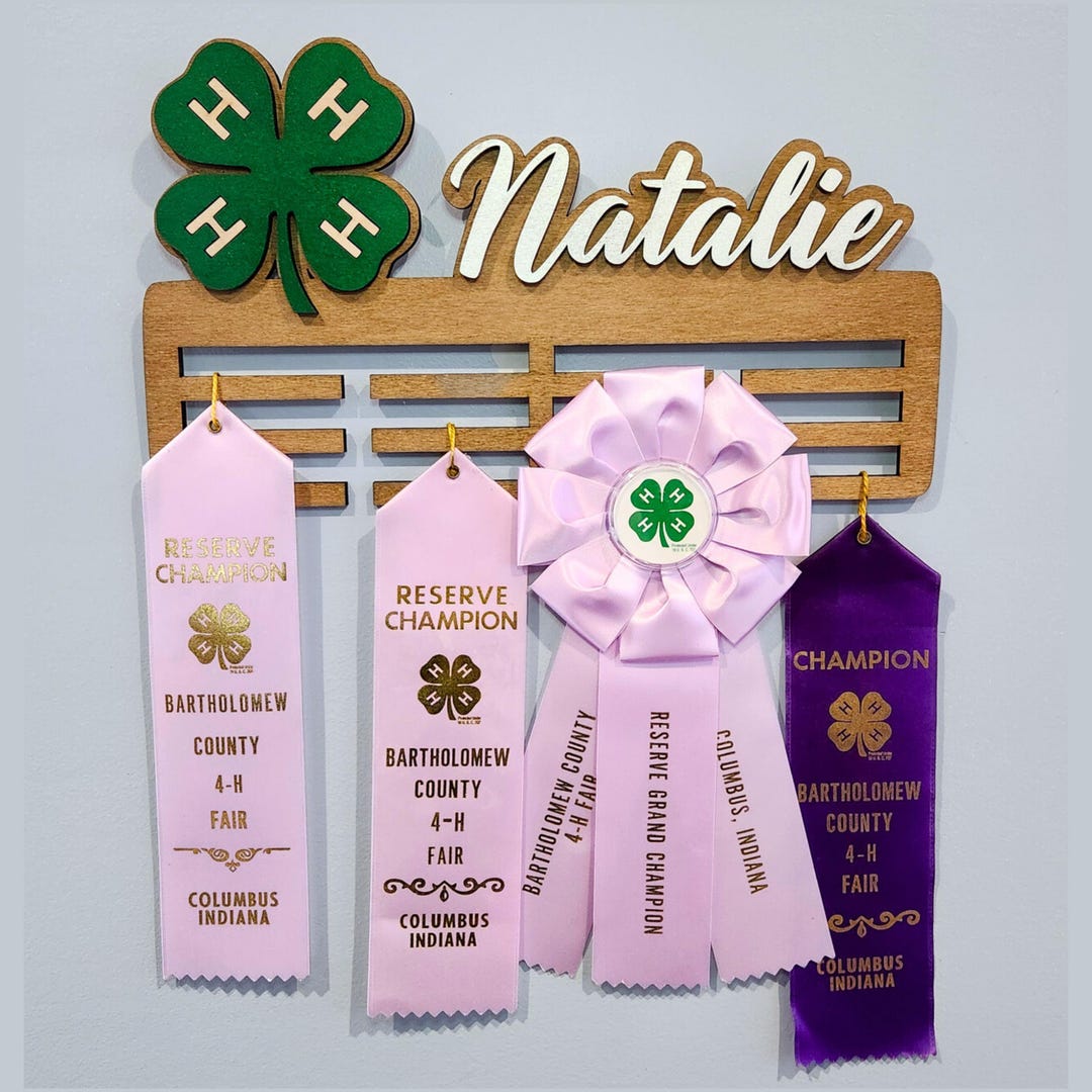 Personalized Clover 4-H Ribbon Display- 4-H Projects - Etsy