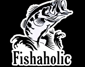 Fishaholic Vinyl Sticker