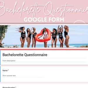Questionnaire modifiable pour l&#39;organisation d&#39;un enterrement de vie de jeune fille ou de jeune garçon | Questionnaire de planification de fête de demoiselle d&#39;honneur | Questionnaire Bachelorette