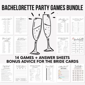 Bachelorette Party Games Bundle, Funny Bachelorette Games, Hen Party Games, Activities for Adults, Girl&#39;s Night Games, Dirty Clean Games