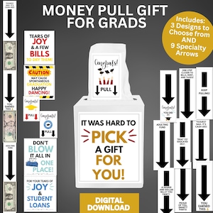 Caja de regalo de dinero para graduación, Ideas creativas para regalar dinero, Porta billetes para graduación, Caja extraíble para billetes, Cajas de pañuelos para regalar en efectivo, Sorpresa sorpresa
