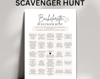 Bachelorette Scavenger Hunt Game | Bachelorette Party Scavenger Hunt Bingo Printable | Girls Night Scavenger Hunt | Hen Party Scavenger Hunt