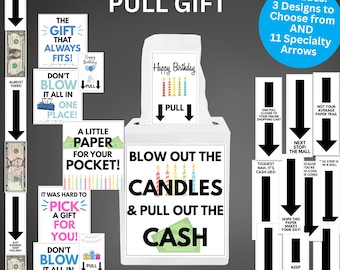 Birthday Money Gift Box, Birthday Money Pull Up Box, Tissue Box Cash Gifts, Creative Money Gift Ideas for Male & Female, Money Gift Ideas