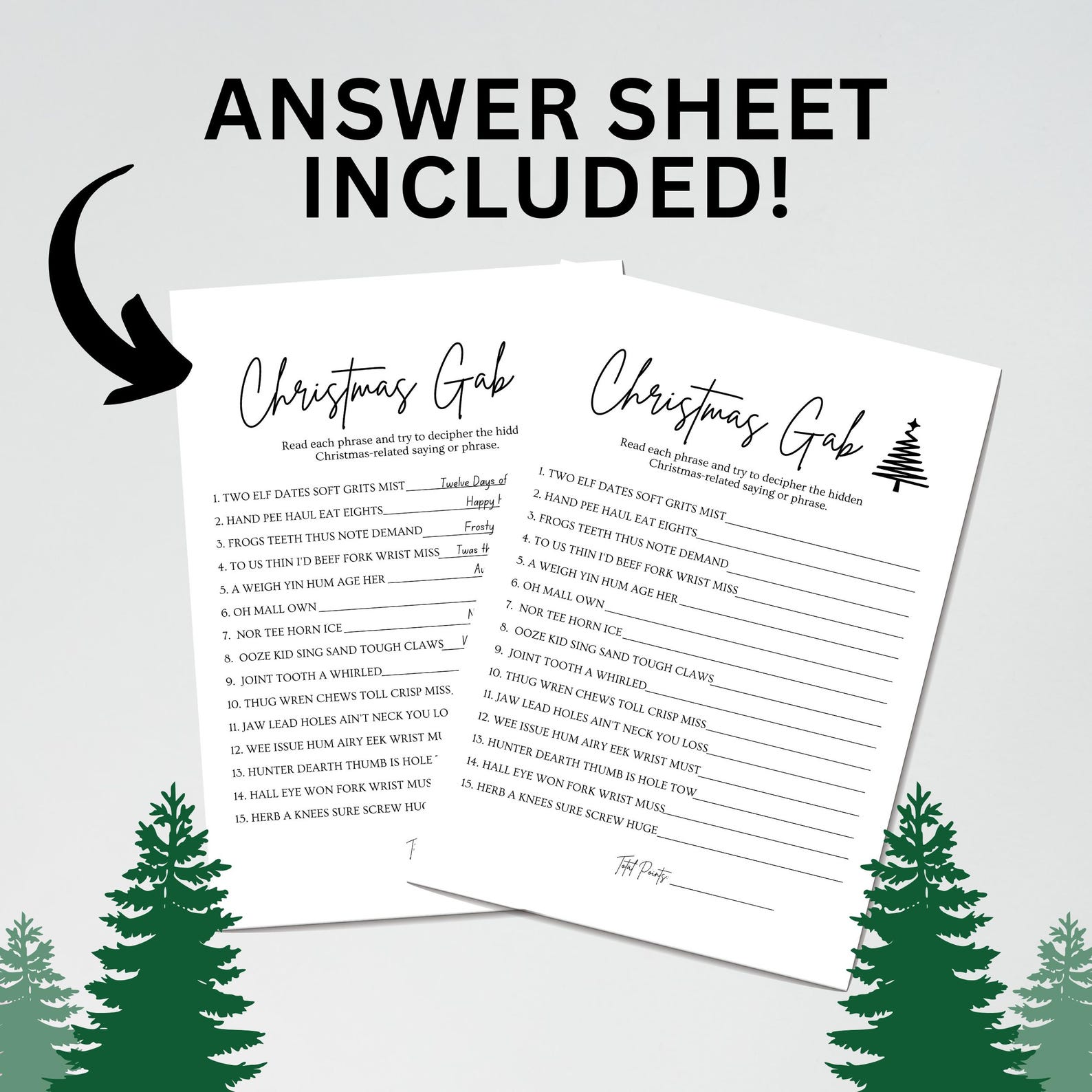 Christmas Mad Gab Game Printable | Funny Christmas Game Printable ...
