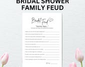 Bridal Shower Friendly Feud Game | Bridal Feud Printable, Bridal Shower Feud Game | Bridal Shower Game Trivia Printable, Wedding Shower Feud