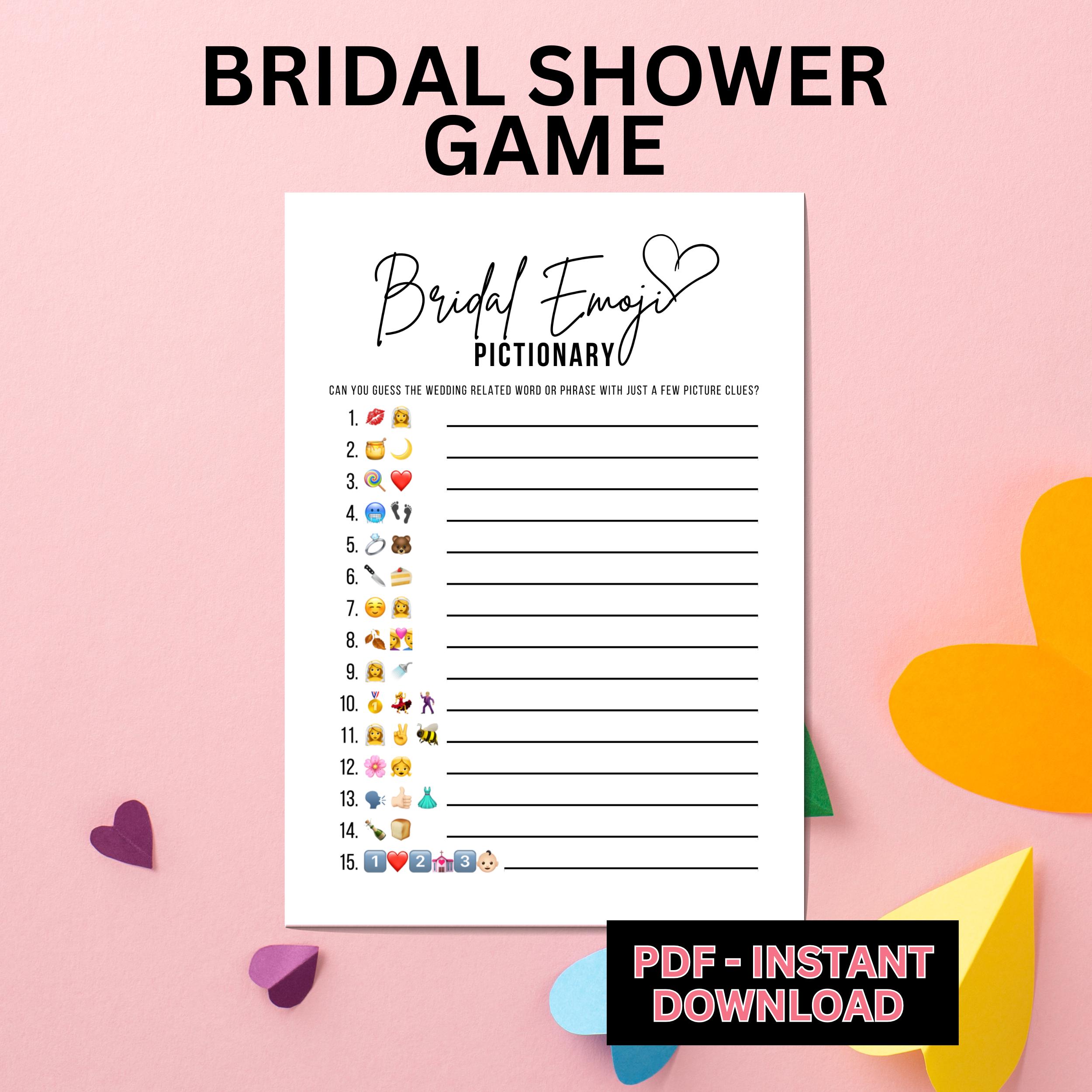 Bridal Emoji Game Answers Bridal Shower Emoji Pictionary Printable Il Fullxfull.6269123370 Iqv9