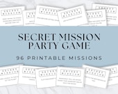 Secret Mission Cards Party Game Printable, Funny Challenge Cards, Icebreaker Game for Adults, Birthday Dinner Family Game Night Activity