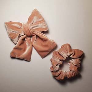 Velvet Hair Bow and Scrunchies