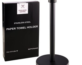 Steelware Central Paper Towel Holder Stainless Steel (Matte Black)