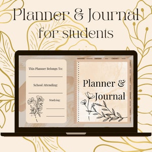 Digital Student Planner and Journal, ideal for college and high school, goodnotes, digital planner for college students,cute digital planner