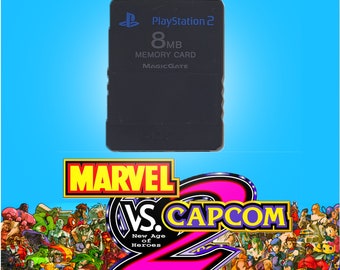 Marvel vs Capcom 2 100% Unlocked PS2 Memory Card All Characters