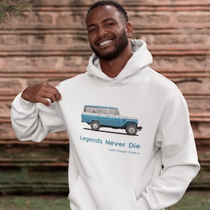 Toyota Land Cruiser FJ45LV | Unisex Fleece Kapuzenpullover | Land Cruiser FJ Geschenk | FJ Cruiser Geschenk | Land Cruiser FJ Merch