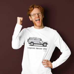 Land Rover Unisex Long Sleeve Tee | Land Rover Defender 110 | Land Rover 110 | Classic Land Rover |