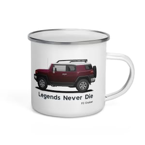 Toyota FJ Cruiser Enamel Mug: 4WD Camping Gift