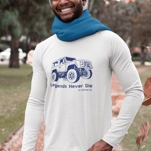 Land Rover | Land Rover 90 Series | Land Rover 90 | Land Rover Defender 90 Blue | Unisex Long Sleeve Tee