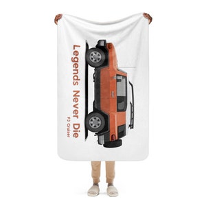 Toyota FJ Cruiser Sherpa blanket | FJ Cruiser Camping Blanket | Toyota Fj Cruiser Merch | FJ Cruiser Valentines Day Gift