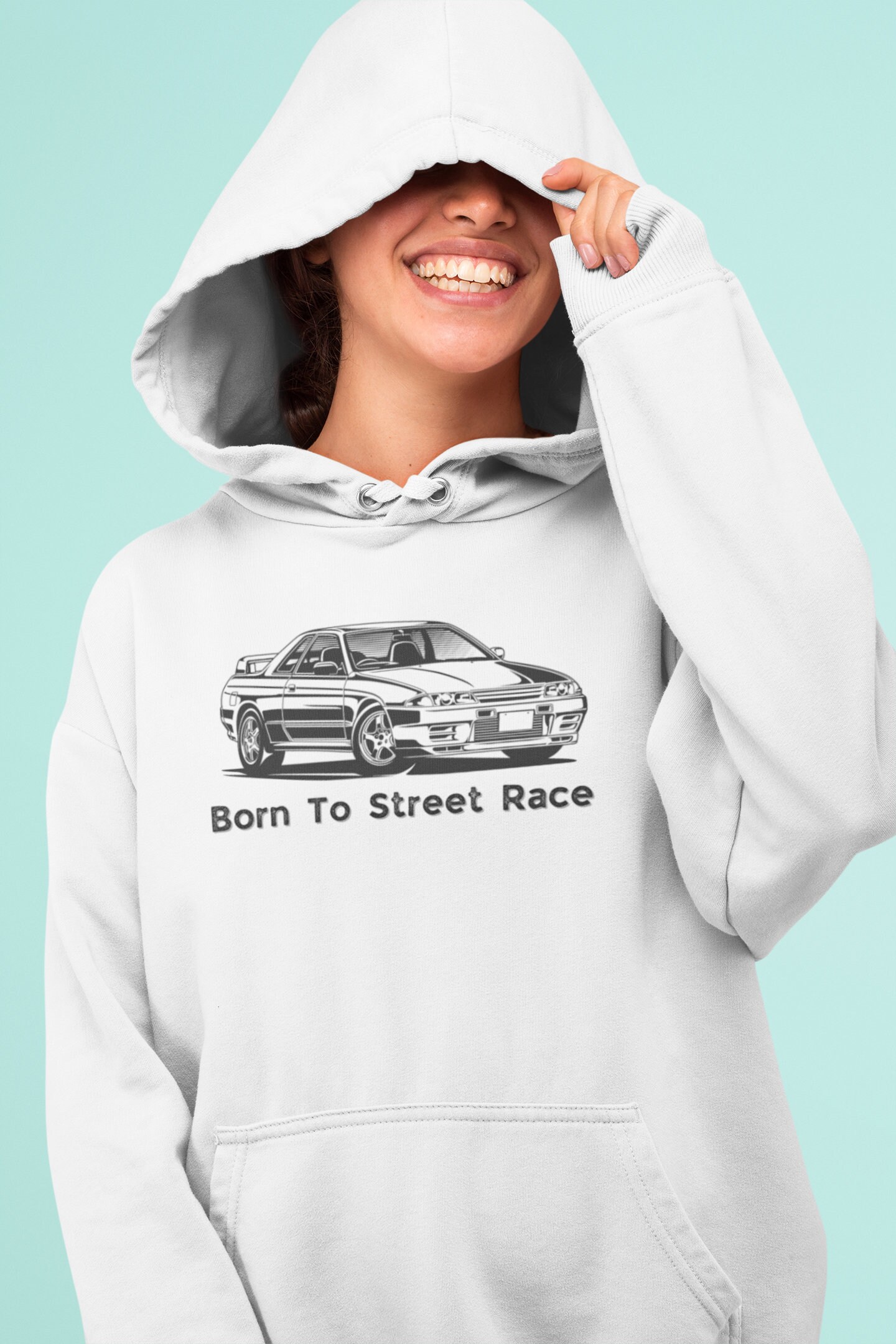 Sweat-shirt Skyline R32 GTR JDM Années 90 - Style Rétro Voiture, Col Rond