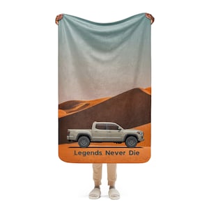 Toyota Tacoma Sherpa blanket | Tacoma Camping Blanket | Toyota Tacoma Merch | Toyota Tacoma Valentines Day Gift