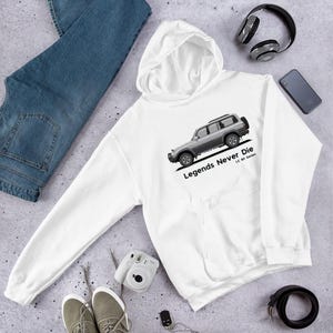Toyota Land Cruiser 80 Series with bull bar | Unisex fleece hoodie | Toyota Land Cruiser | Land Cruiser 80 Series 4WD