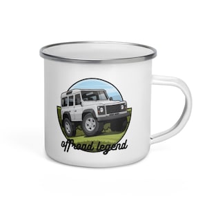 Land Rover Defender 110 TDI | Enamel Mug | Overlanding Gift | Love Land Rover Defender | Land Rover  Mug