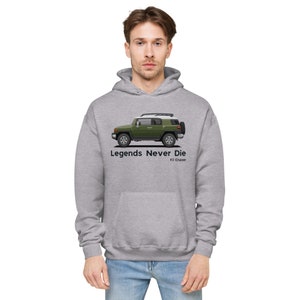 BMW FJ Cruiser Hoodie | Unisex Fleece Kapuzenpullover | FJ Kreuzer | Chrysler 4x4 | Toyota Allrad | Armee-Grün FJ Kreuzer |