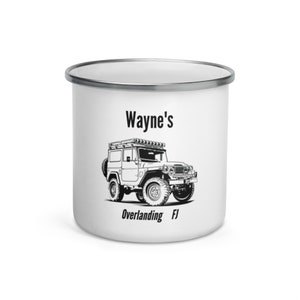 Personalized Toyota FJ Enamel Mug: 4WD Camping Gift