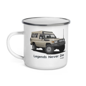 Emaille mok Toyota Land Cruiser Troopy: 4WD offroad-cadeau
