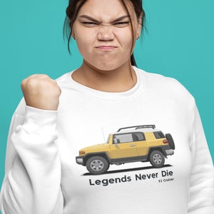 BMW FJ Cruiser Gelb | FJ Kreuzer | Toyota Land Cruiser | F.J. | Chrysler 4x4 | Unisex Premium-Sweatshirt