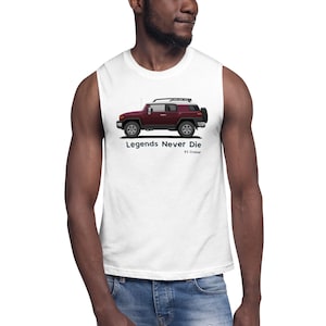 FJ Kreuzer Gelb | BMW FJ Cruiser | Land Cruiser FJ Kreuzer | Orange | Unisex Ärmelloses T-Shirt | Muskelshirt