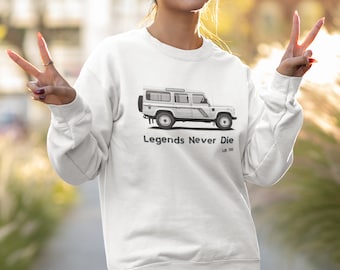 Land Rover Unisex Premium Sweatshirt | Land Rover Defender 110 | Defender 110 Wagon | Classic Land Rover |