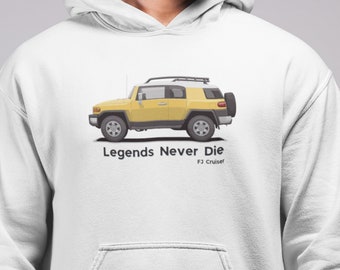 Felpa con cappuccio in pile Toyota FJ Cruiser: regalo unisex per escursioni in fuoristrada 4x4