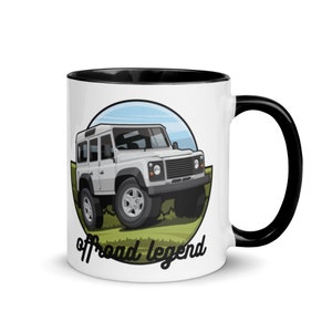 Land Rover Defender 110 TDi Ceramic Mug with Color Inside | Land Rover | Defender 110 | Land Rover Mug | Camping Mug | Overlanding Gear