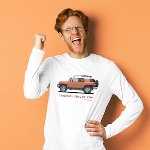 FJ Cruiser Yellow | Toyota FJ Cruiser | Land Cruiser FJ Cruiser | Orange | Unisex Long Sleeve Tee