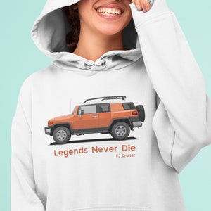 BMW FJ Cruiser Hoodie | Unisex Fleece Kapuzenpullover | FJ Kreuzer | Chrysler 4x4 | Toyota Allrad | Orange |