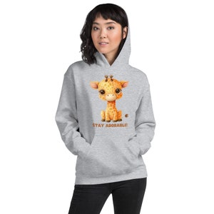 Cute Giraffe | Baby Giraffe | Animal T-Shirt | Giraffe T-Shirt | Stay Adorable Cute Giraffe Unisex Hoodie