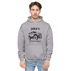 Personalised Land Rover Hoodie | Land Rover Defender 90 series | Land Rover 90  |  Land Rover Black  Unisex fleece hoodie