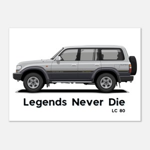 Toyota 80 Series Classic Semi-Glossy Paper Poster | Toyota Land Cruiser 80 Series Poster | Toyota Land Cruiser 80 Poster | Valentine&#39;s Day