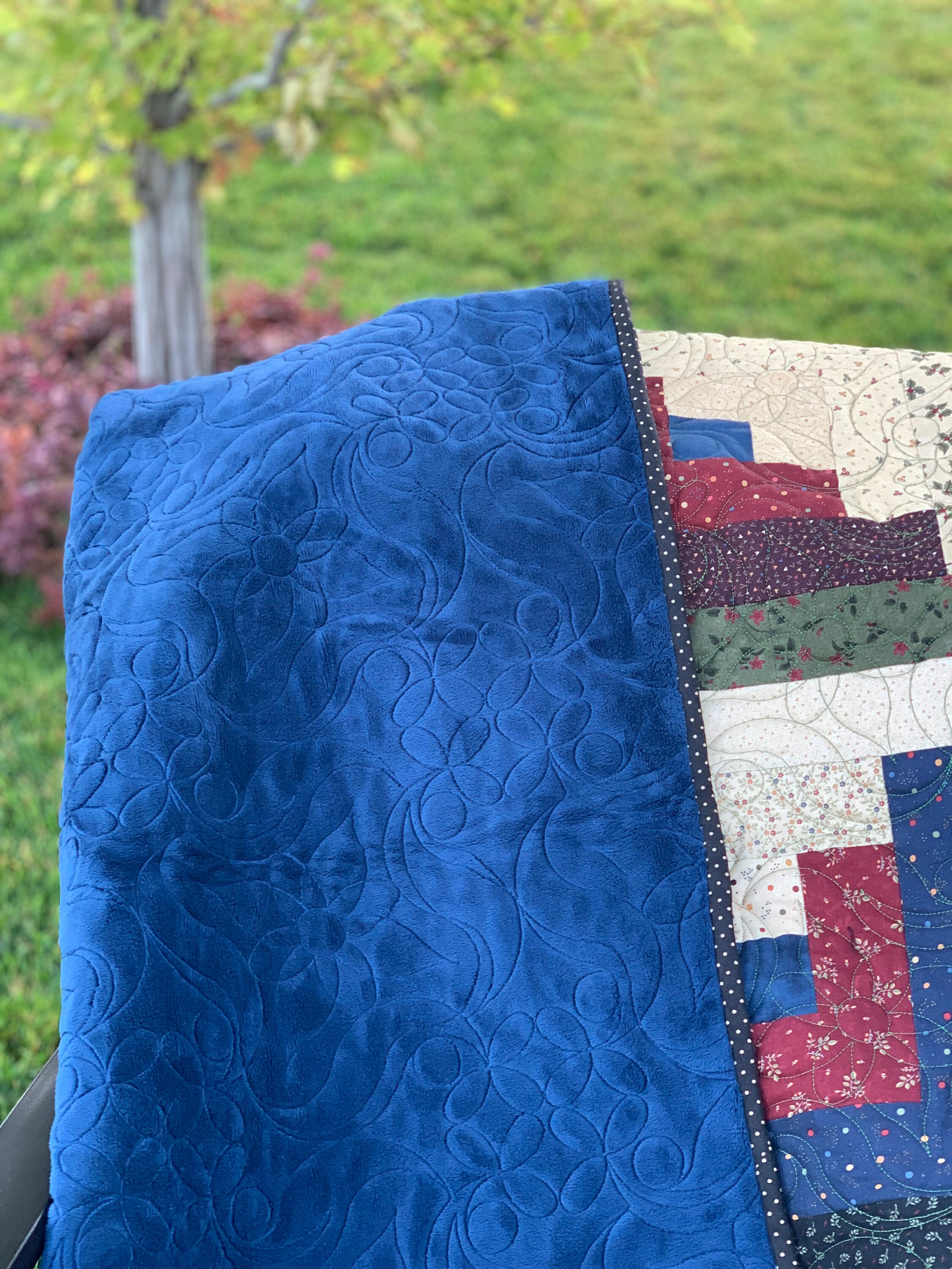 Handmade Log Cabin Quilt Etsy