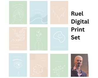 Ruel Digital Print Art Set | Ruel Wall Print Decor | Ruel 4th Wall Merch | Ruel Gift Ideas | Digital Wall Decor
