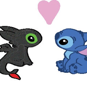Stitch and Toothless SVG