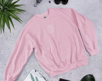 Feminism Flower Embroidered Crewneck | Floral Feminist Logo | Subtle Feminist Sweatshirt | 10% of Profits Donated to Planned Parenthood