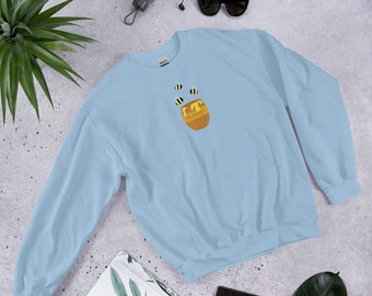 Winnie the Pooh Hunny Pot & Bees Unisex Crewneck Sweatshirt |