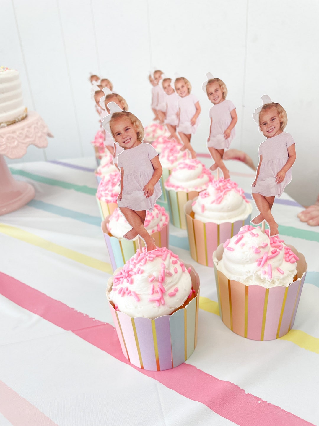 Custom Face Cupcake Toppers Personalized Cupcake Topper Photo Cupcake