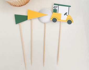 Masters inspired Golf theme cupcake toppers