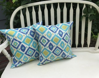 Turquoise Outdoor Decorative Pillows, Assortment of Prints to choose from, Patio Decor, Home & Garden Decor, Entertaining,