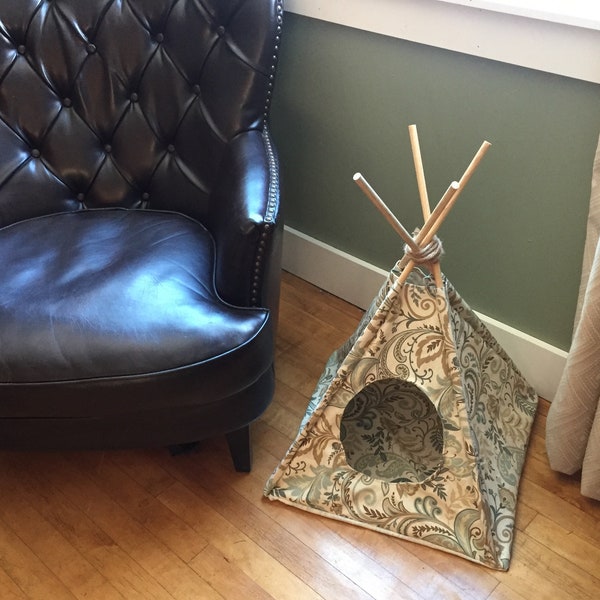 Dog Tipi, Dog Tepee, Pet Tent, Kitty Tent, Pet Tipi, Pet Tepee, TeePee, Dog Bed, Pet Enclosure, Fur Babies Tent, Pet House, Dog House